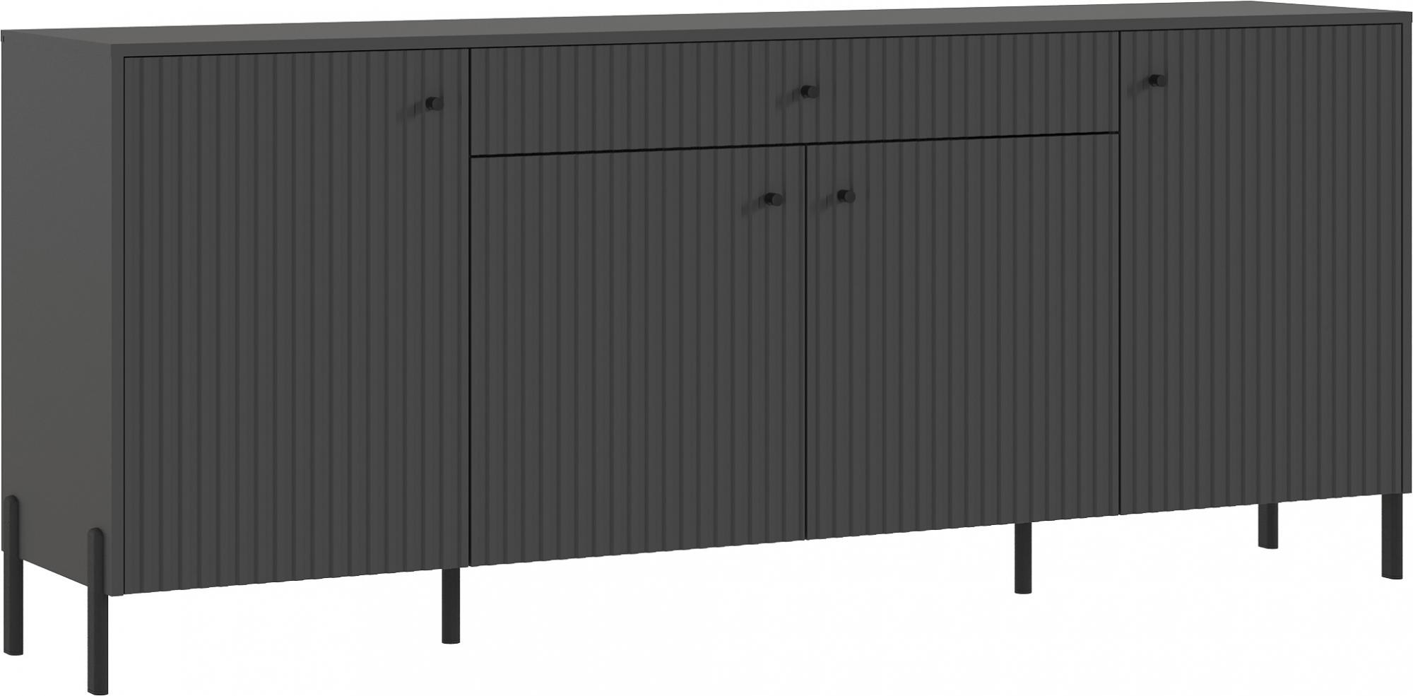 Комод Оливия (металл), Графит, Графит Софт