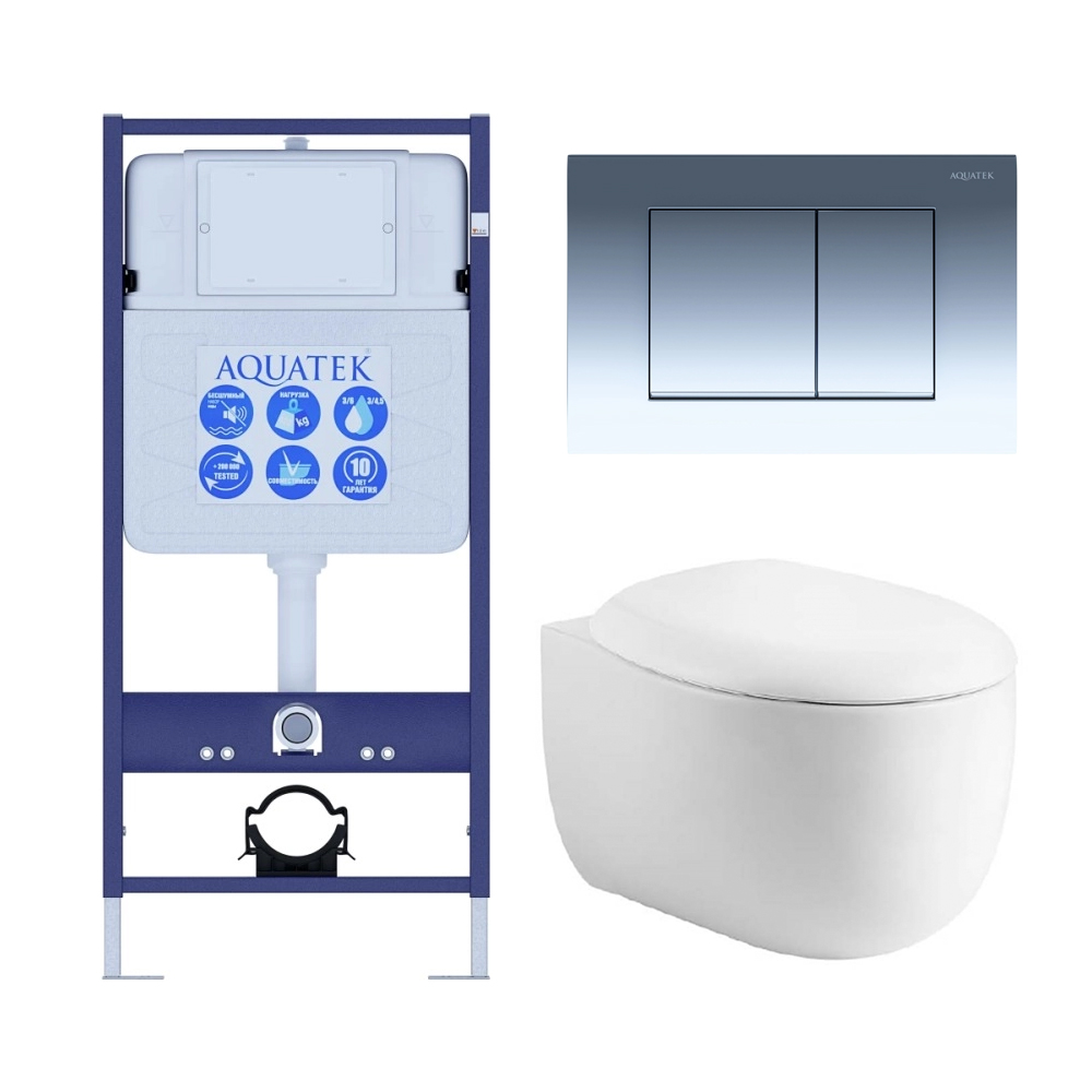 Set AQUATEK АЛЬТАИР (рама AQUATEK Standard INS-0000012 с звукоиз.прокладкой+крепеж KKI-0000002+кнопкаKDI-0000010+унитаз АЛЬТАИР AQ1980-00 с крышкой Set AQUATEK АЛЬТАИР (рама AQUATEK Standard INS-0000012 с звукоиз.прокладкой+крепеж KKI-0000002+кнопкаKDI-0000010+унитаз АЛЬТАИР AQ1980-00 с крышкой