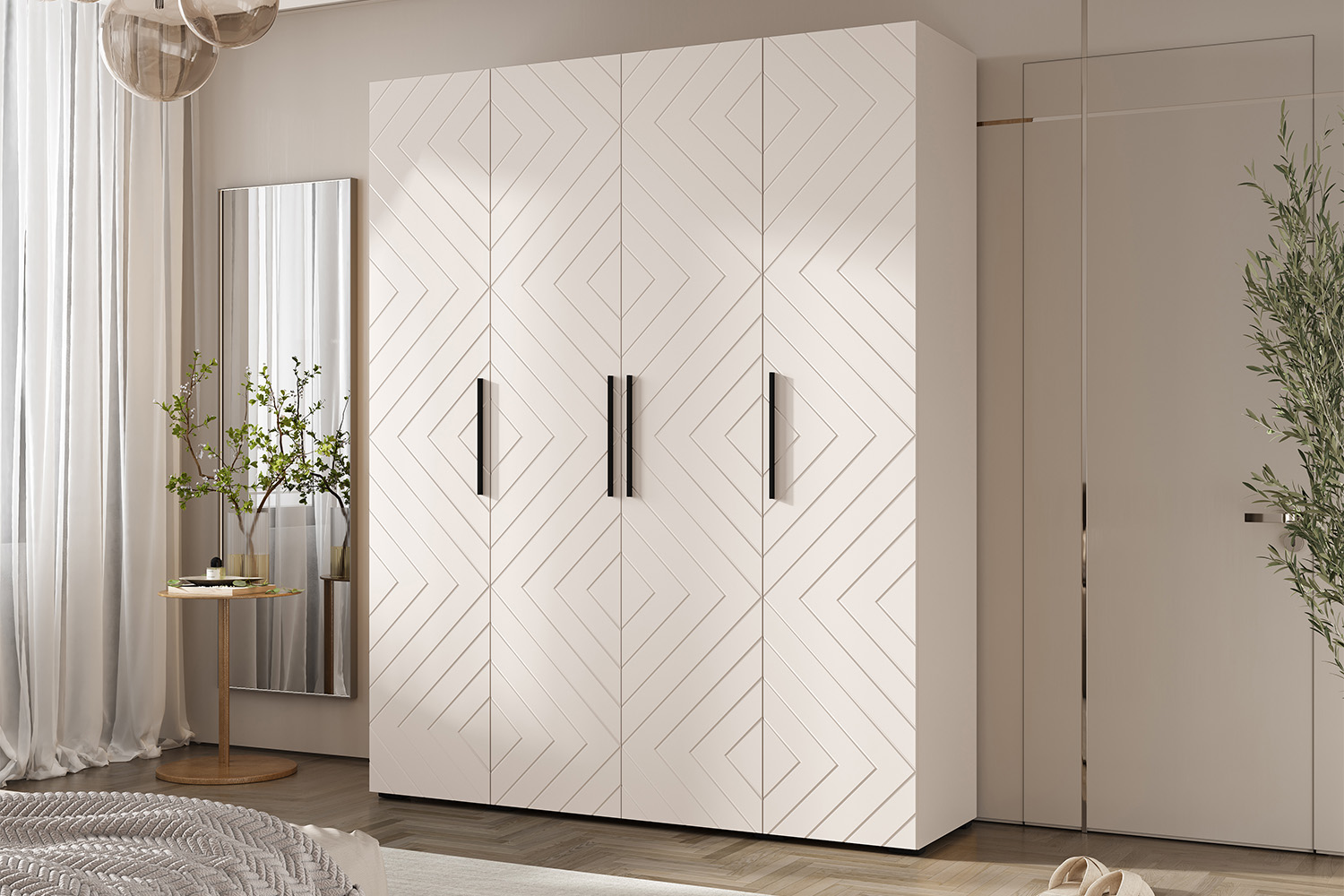 Шкаф четырехстворчатый Флэш (1800), Кашемир Шкаф четырехстворчатый Флэш (1800), Кашемир