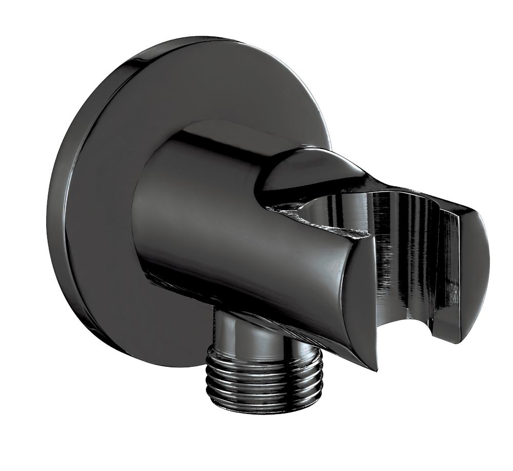 102199523C1EX шланговое подсоединение с держателем для душа,матовый черный 102199523C1EX шланговое подсоединение с держателем для душа,матовый черный