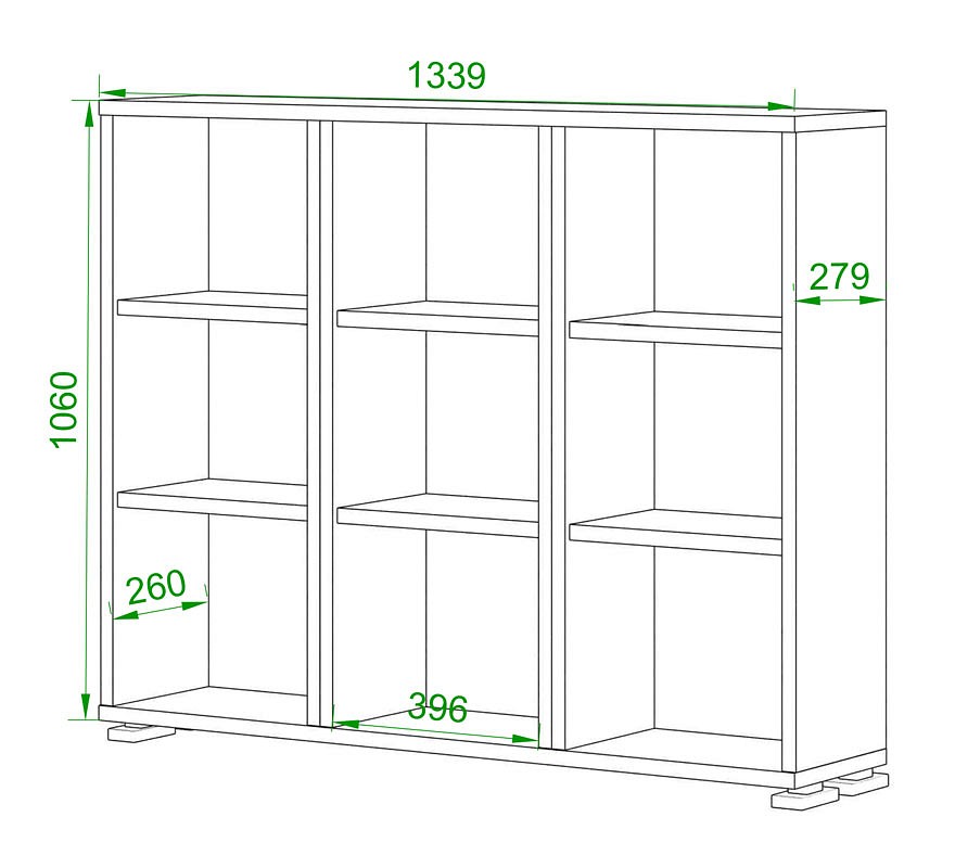 Стеллаж Домино ПУ-60-1