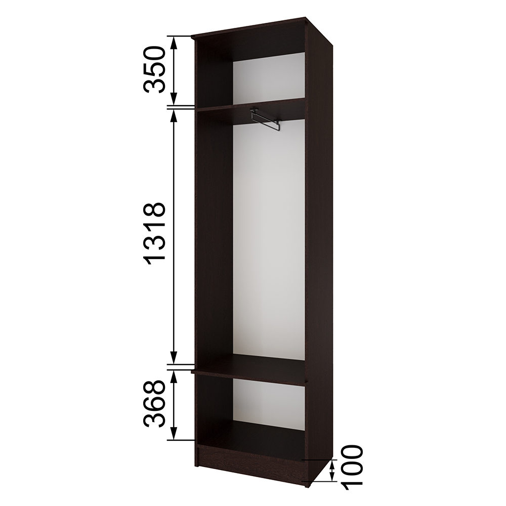 Шкаф Кано КПШ-1, Венге, Дуб крафт золотой