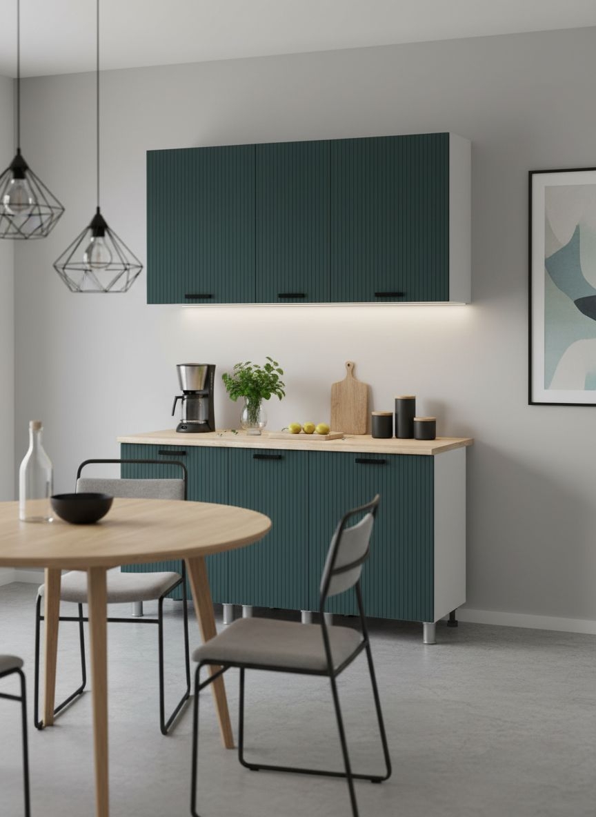 МК Аленушка 1,6м в.4 Лотос Изумруд,скоба антрацит,сонома