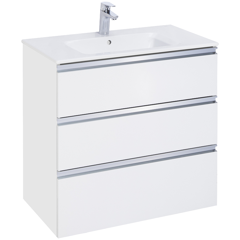 857406806 THE GAP модуль для раковины 800 мм 785x453x741 мм, с 3 ящ.(аналог 857553806) наб.ножек 7.8168.2.733.9 приобр.отдельно, бел.глян.(Новый арт.)