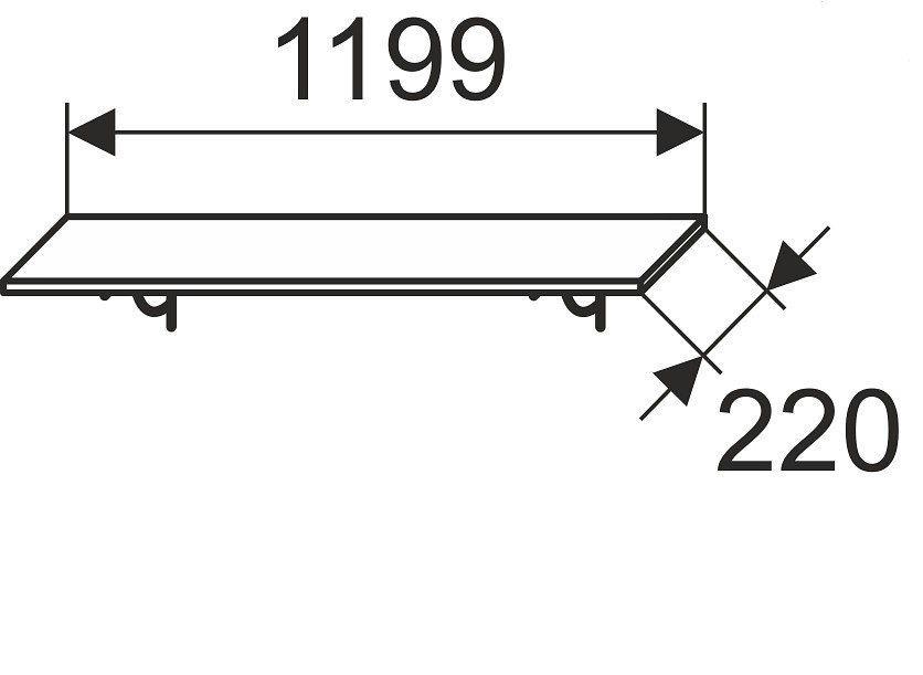 Полка навесная Афродита 17