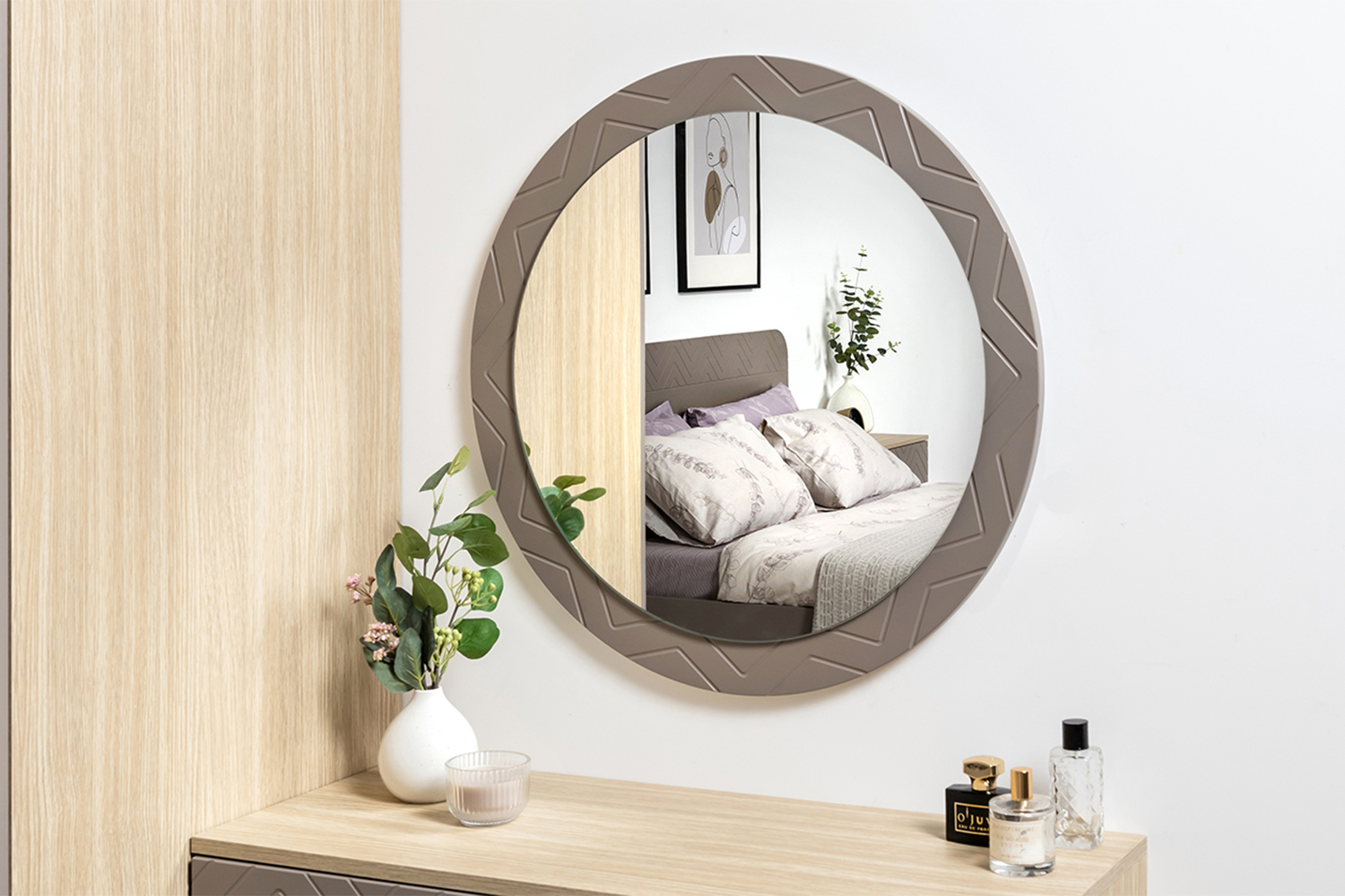 Зеркало настенное Амьен 17.10, Веллюто Капучино