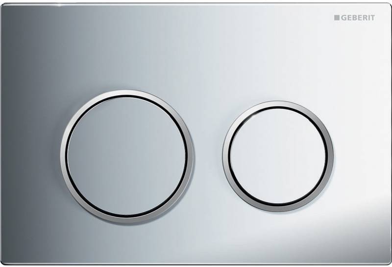 115.085.KH.1 Смывная клавиша Geberit Omega20 для двойного смыва к 111.003/030/060 глянцевый хром/матовый хром