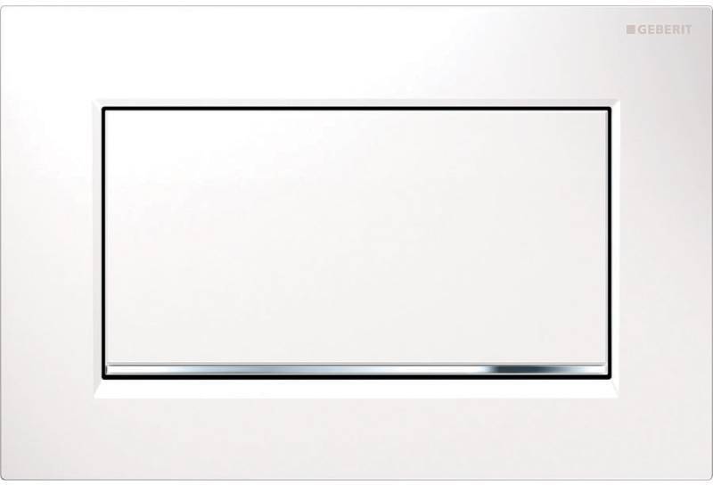 115.893.KJ.1 Смывная клавиша Sigma 30, смыв-стоп,к 111.300/350/361/362/380/390/796 бел/бел/хр. гл