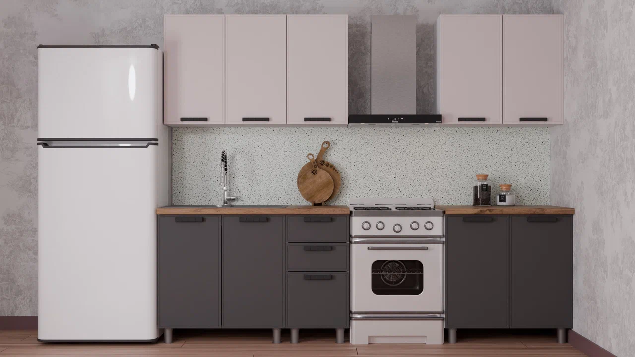 ГК Аленушка 2 м Магнолия Кашемир/Сталь,скоба черный,черный