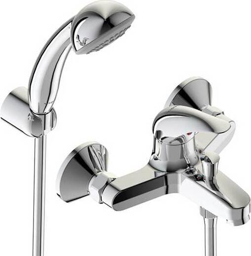 BA004AA ORION смеситель для ванны душевой гарнитур в комплекте (душевая лейка Ø70 мм, металлический шланг 1500 мм, держатель для лейки