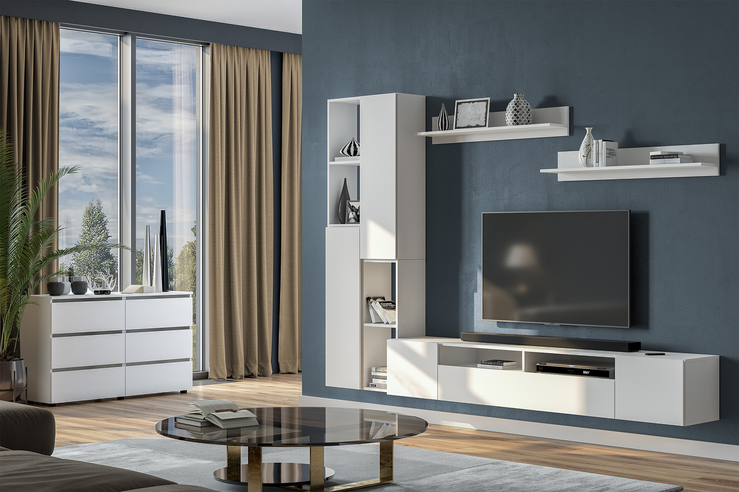 Комод Токио (6 ящиков), белый