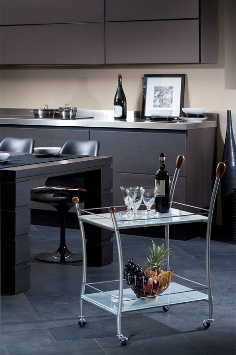 Стол сервировочный Поло металлик