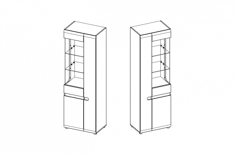 Шкаф-витрина Linate 3D/TYP 01P
