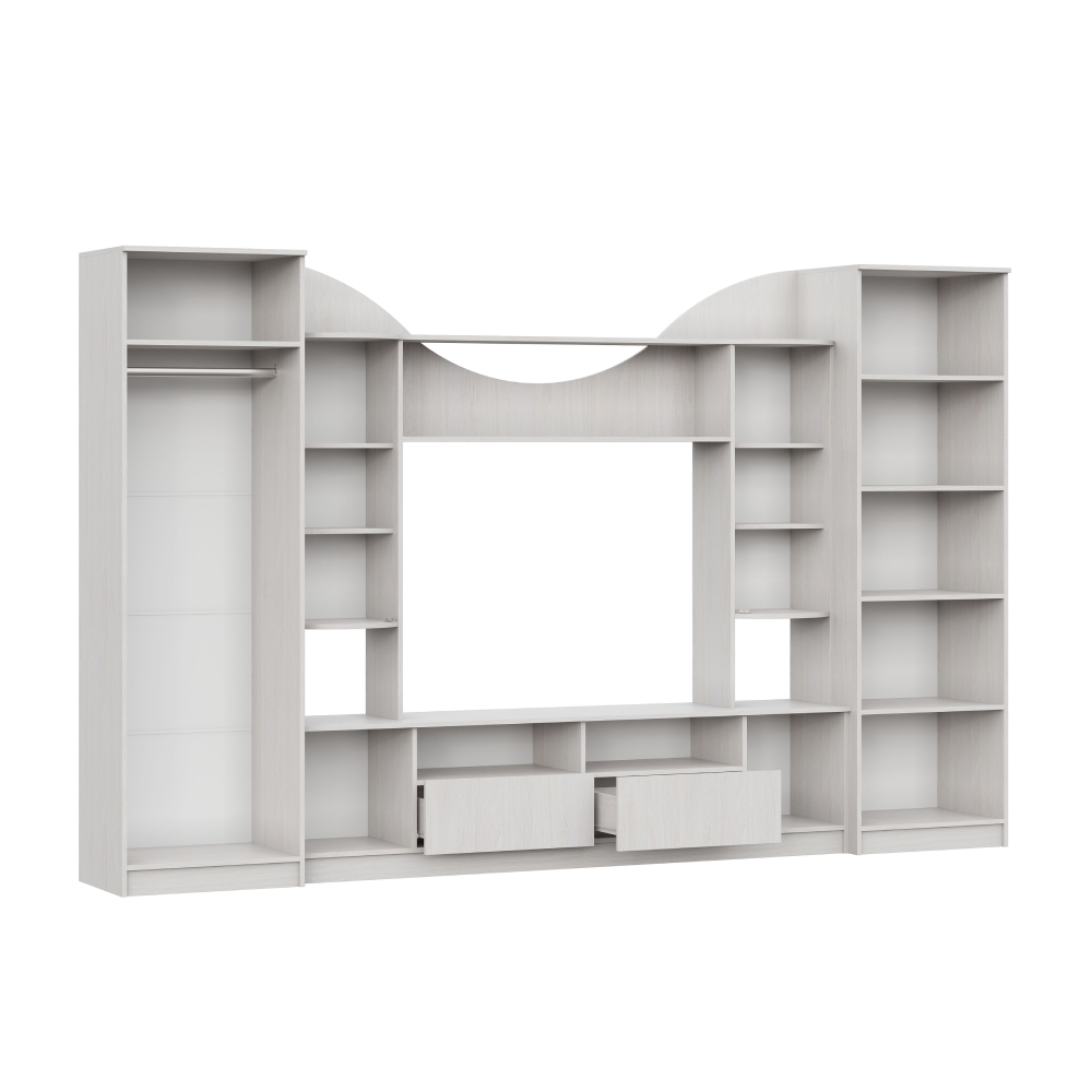 Стенка в гостиную МГС 8, ясень анкор светлый