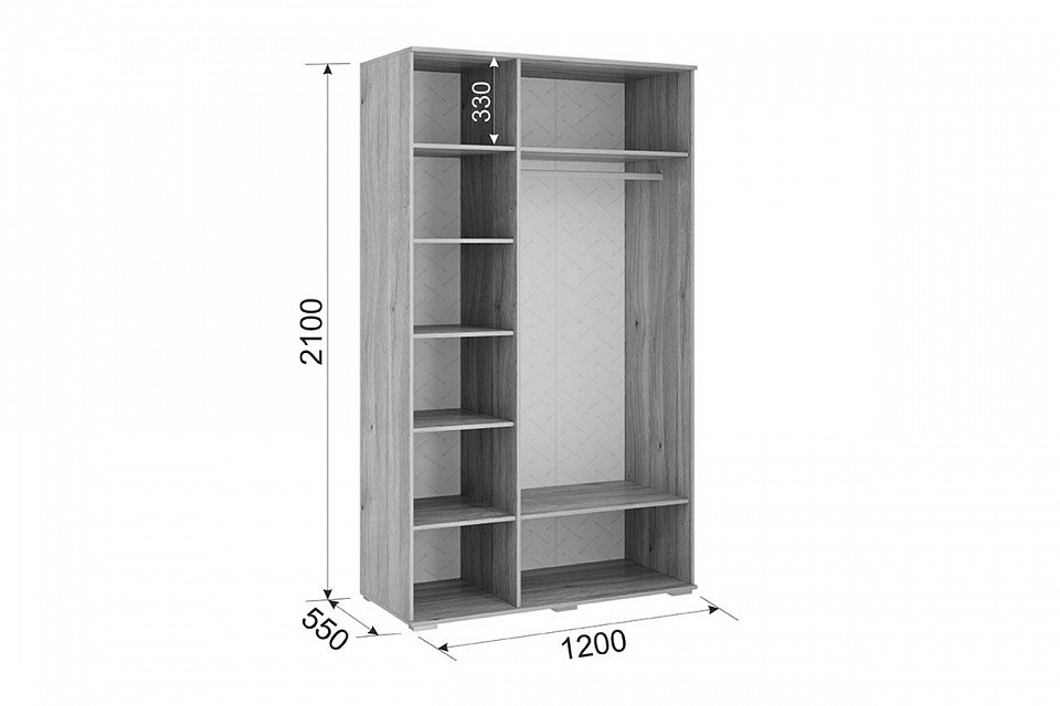 Шкаф платяной Лайк 05.02