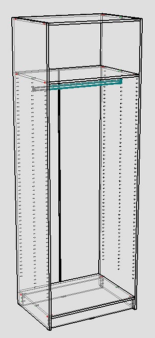 Шкаф платяной Венеция 800