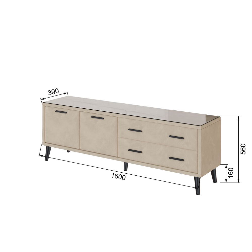 Тумба ТВ Виго 1,6, Бежевый