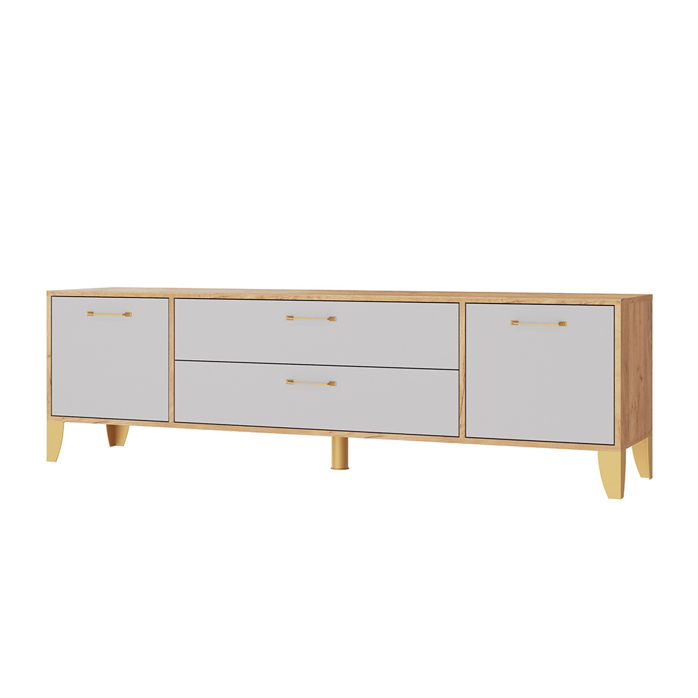 Тумба под телевизор Парус-13, Дуб крафт золотой, Кашемир