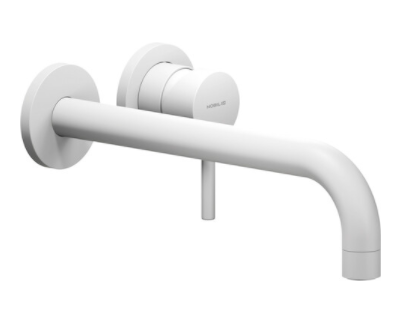 LV00199/2WM LIVE смеситель для раковины настенный 2 отверстия, матовый белый