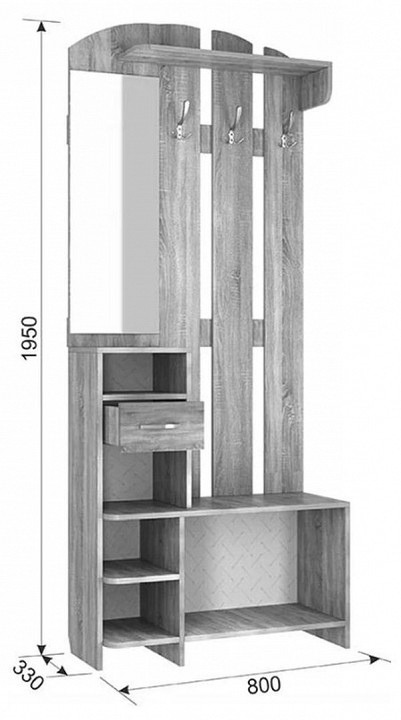 Стенка для прихожей Мила