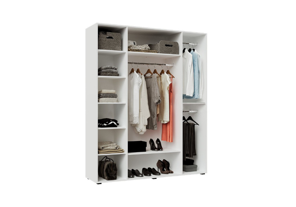 Шкаф 4-х створчатый Нэнси NEW белый глянец