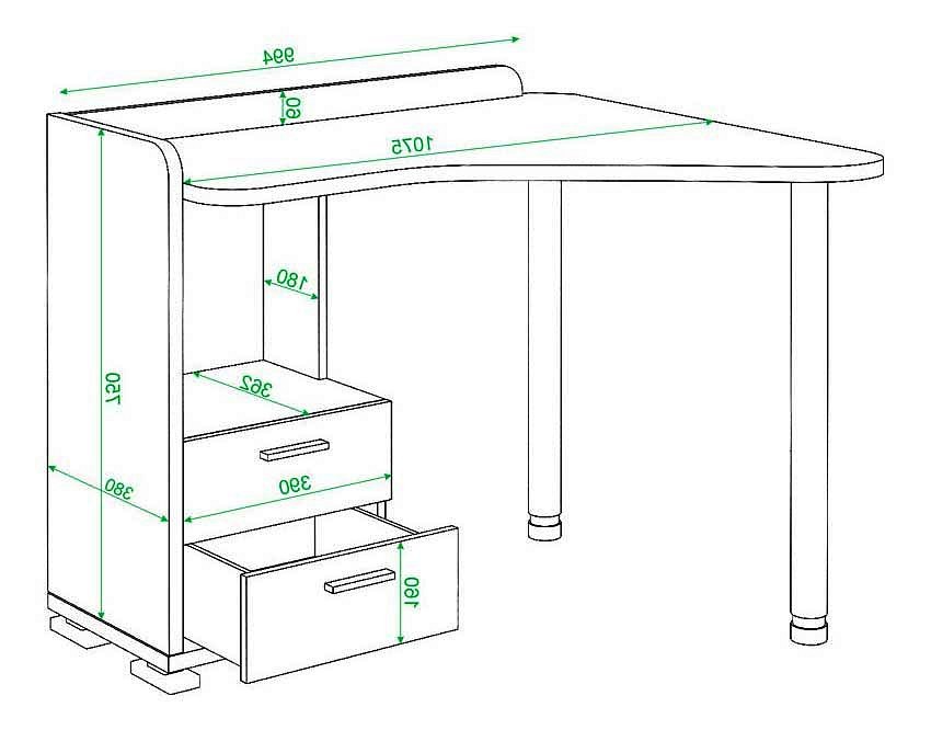 Стол письменный Домино СКМ-55