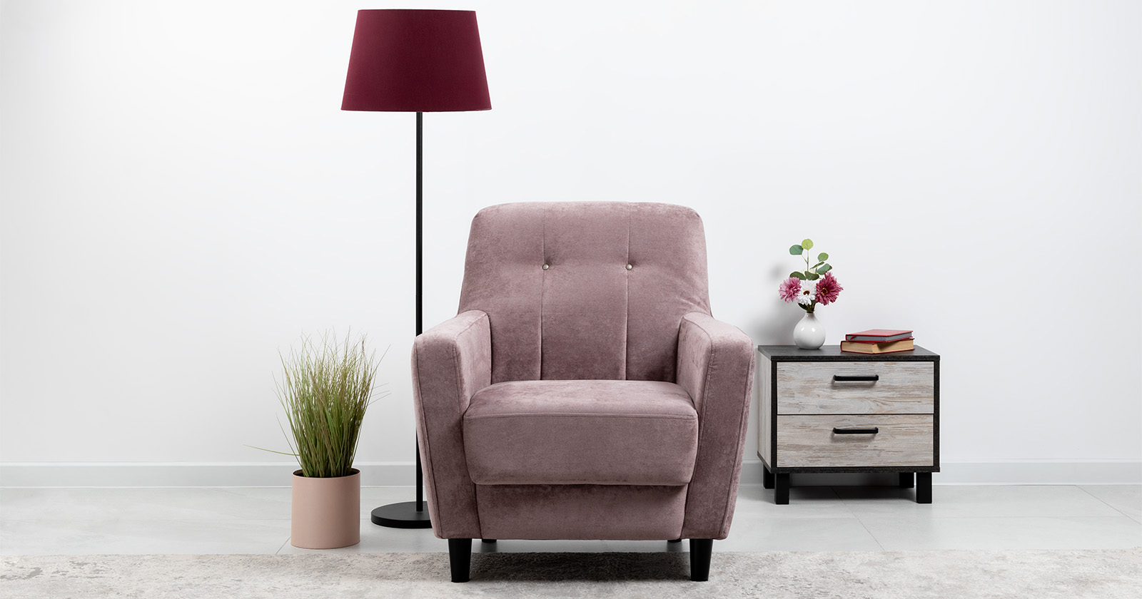 Кресло Арно Розовое