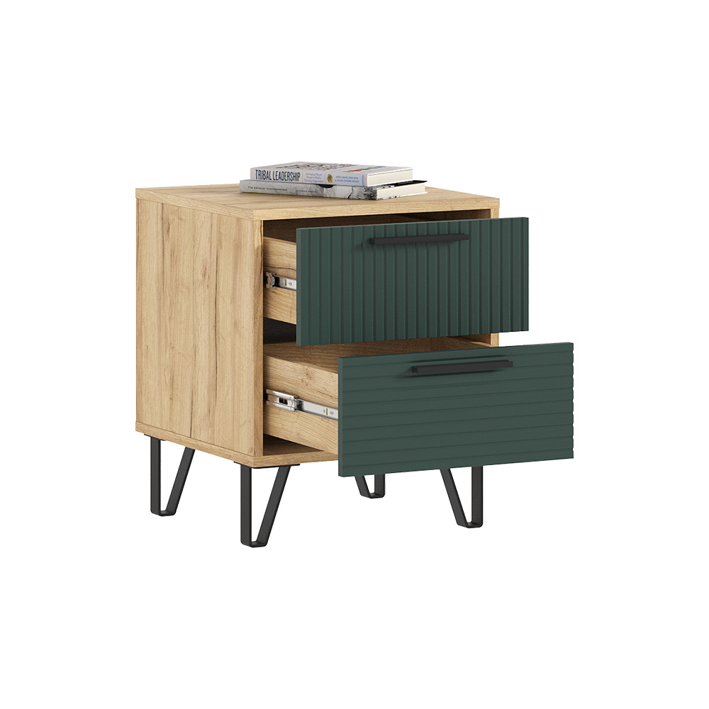 Тумбы Флэш (2 шт.), Браш Мени Грин, Дуб Крафт