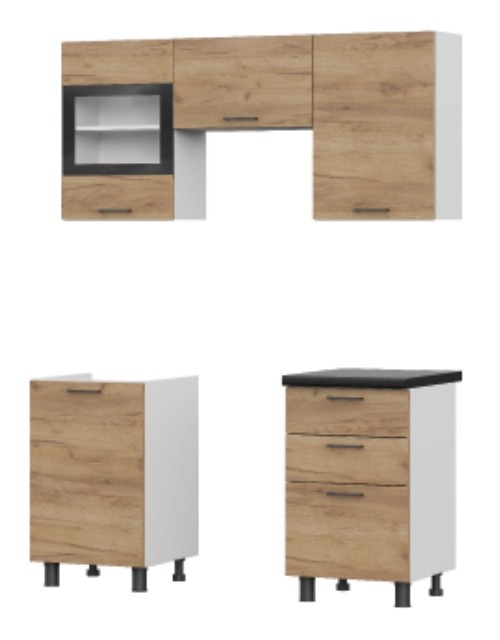 Кухня Аризона 1,6 м + стол дуб золотой