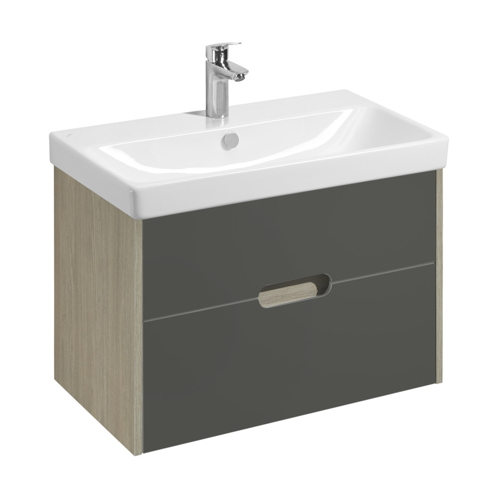 1A2831K0OLUG0 Набор: 1A283101OLUG0 Тумба-умывальник Оливия 80 Дуб Ойстер/1WH501772 Раковина Адриана 80