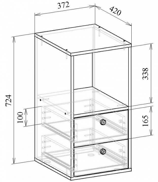 Тумба комбинированная Прайм-21-6