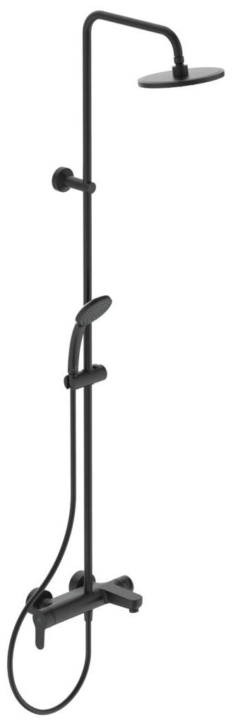 BC749XG IDEALRAIN Душевая система в комплекте с настенным смесителем для ванны/душа CERAFINE O матовый черный