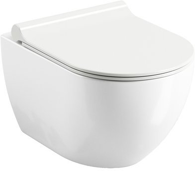 Унитаз подвесной Uni Chrome RimOFF (безободковый) белый