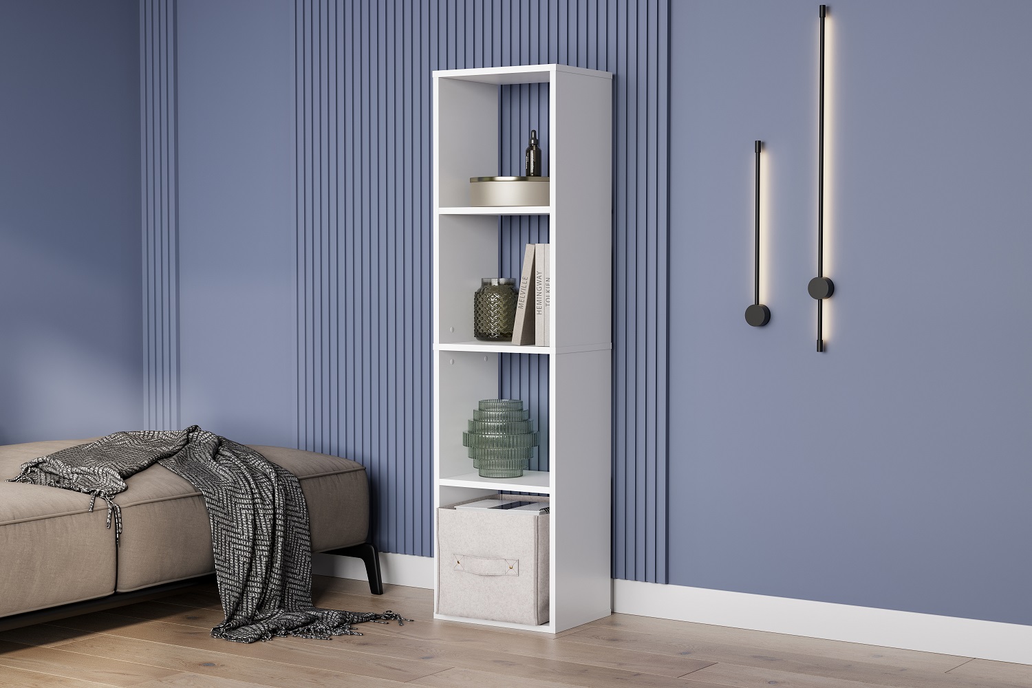 Стеллаж СТЖ 7, Белый текстурный