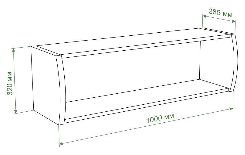 Полка навесная Бартоло ПНД