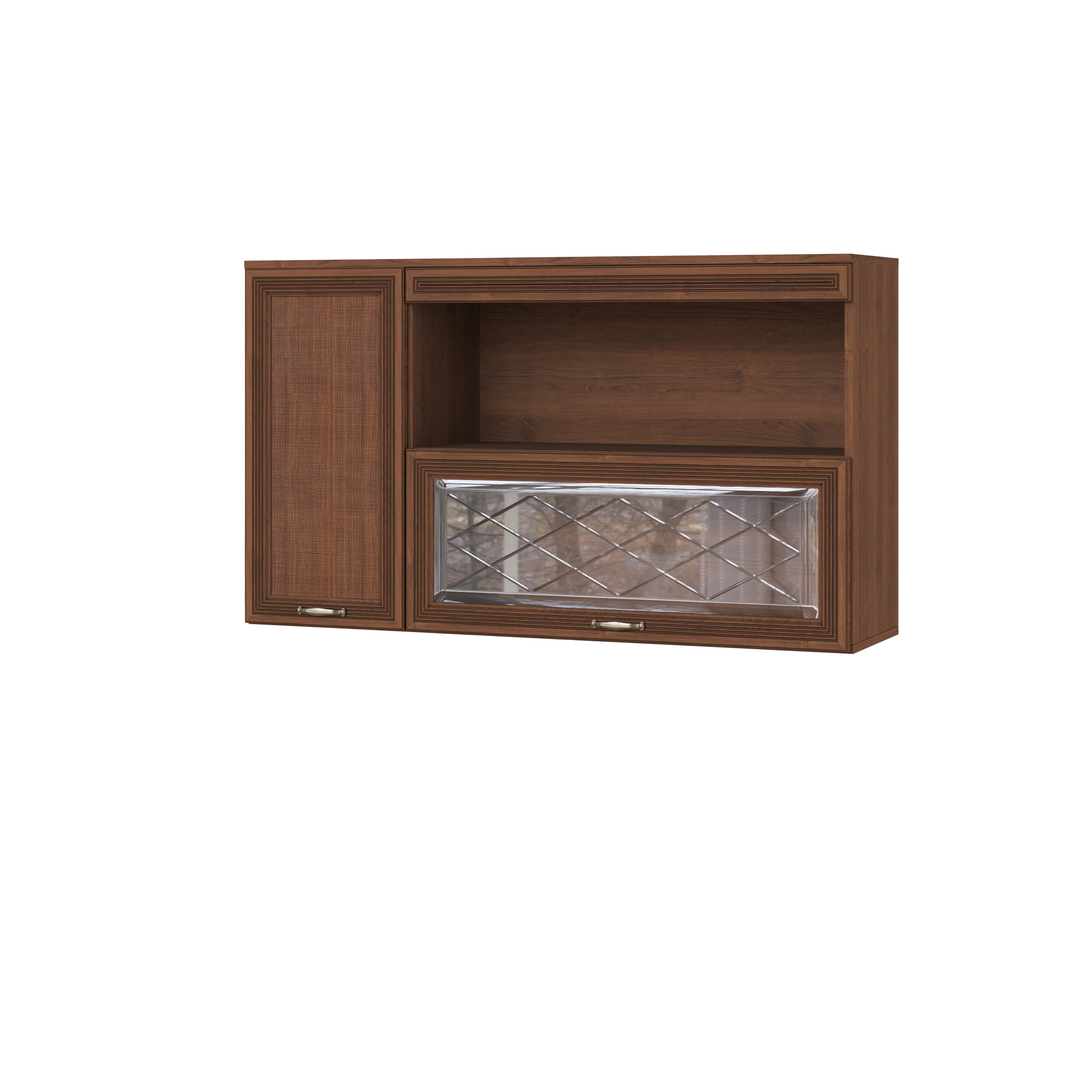 Полка навесная Ливорно ЛН-4, орех