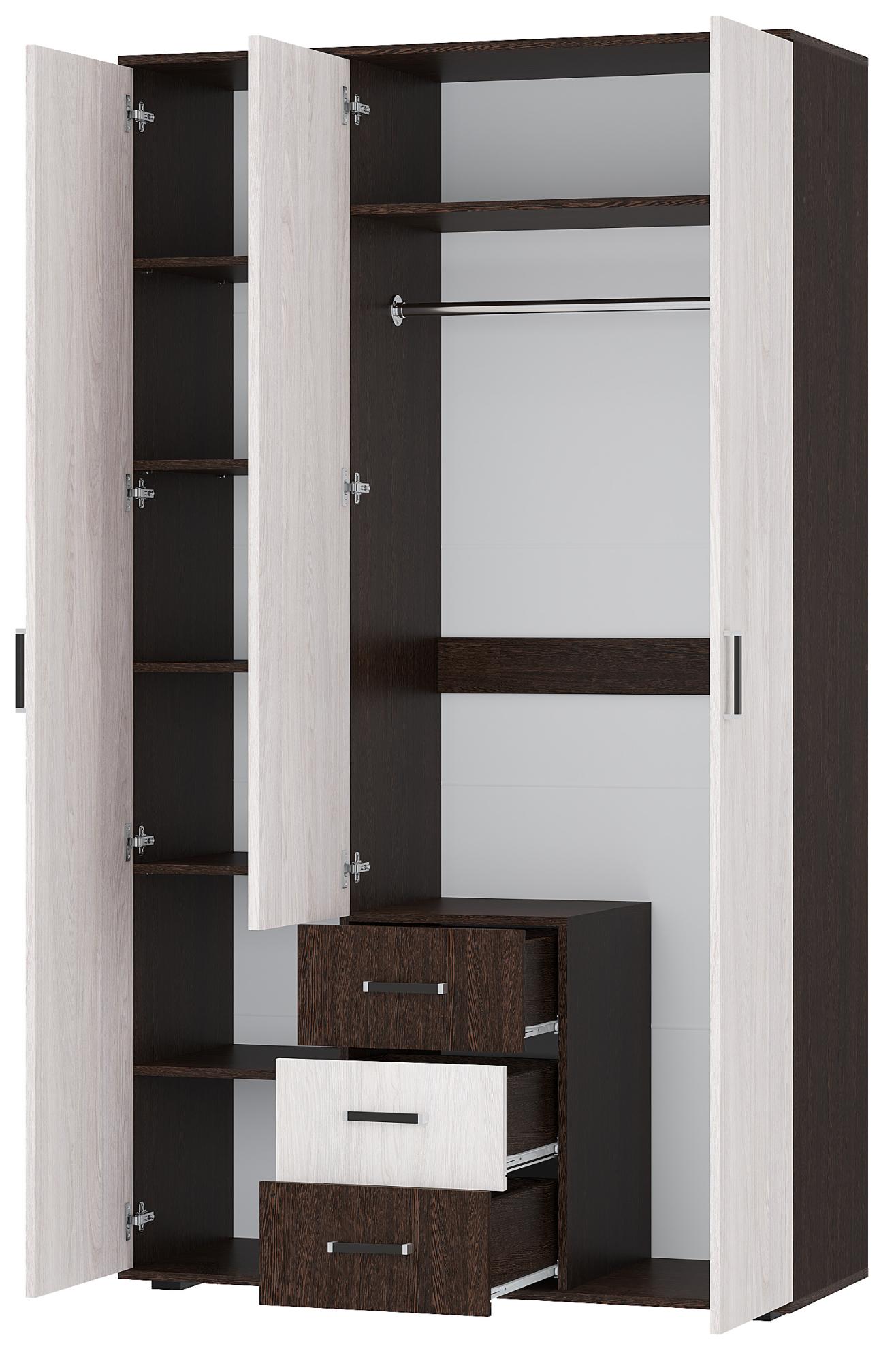 Гостиная Белла, венге/ясень белый. Комплект 2