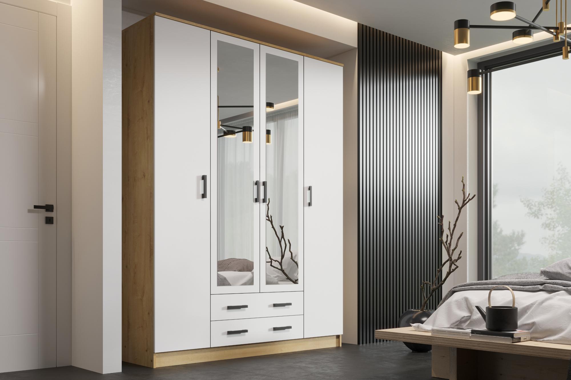 Шкаф Квадро дуб вотан / белый