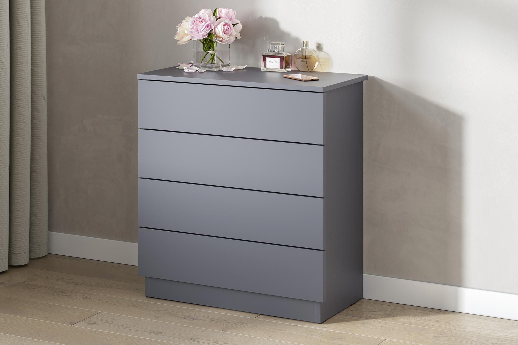 Комод КМ 4 графит серый