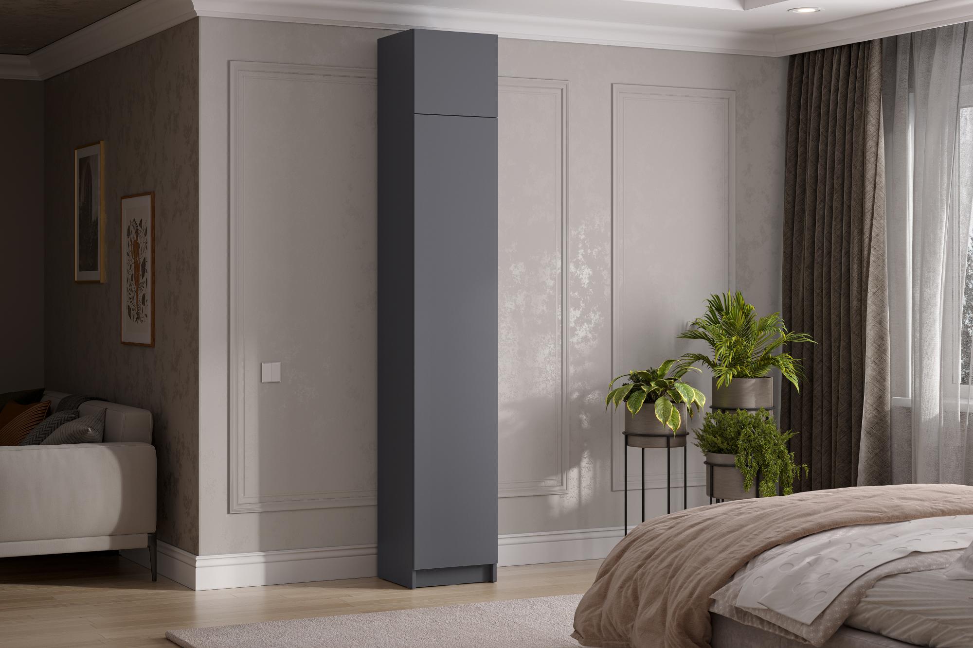 Шкаф верхний Бали (400), Графит серый