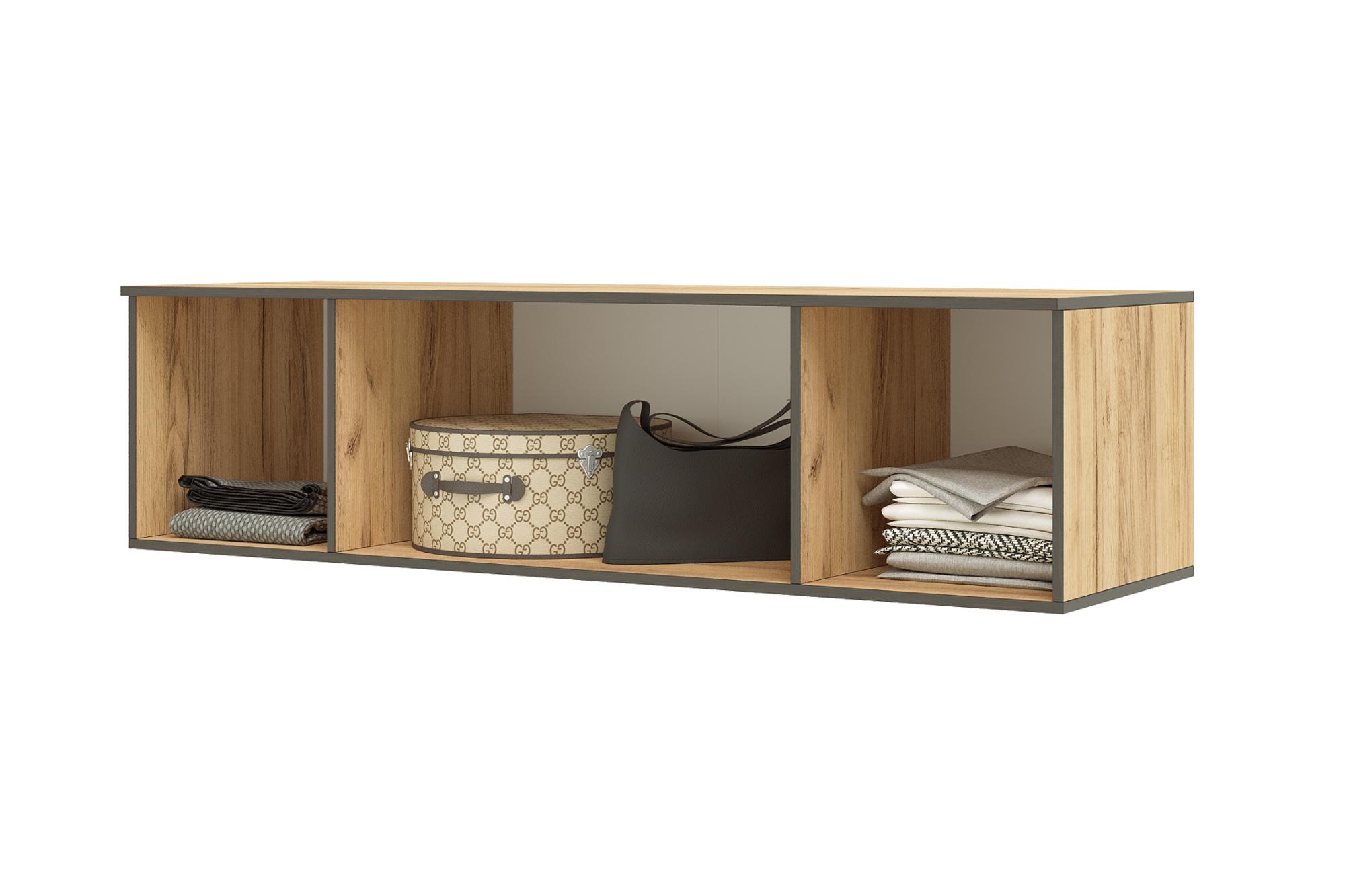 Шкаф 4-х створчатый с антресолью Норд дуб крафт