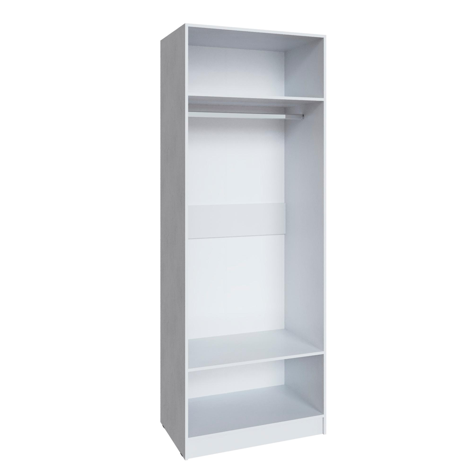 Шкаф Мадрид (0,85) без зеркала белый/ателье светлое