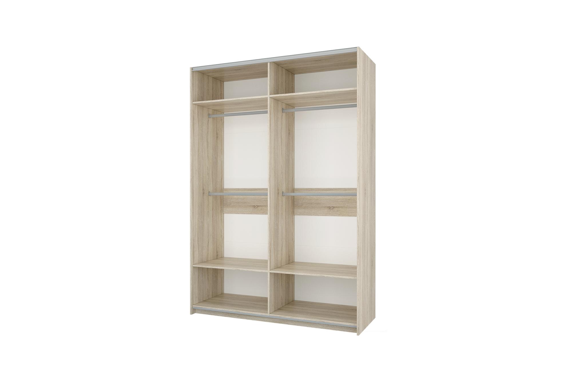 Шкаф-купе Fortune-6 1.6 м тип 4 сонома / белый / зеркало Шкаф-купе Fortune-6 1.6 м тип 4 сонома / белый / зеркало