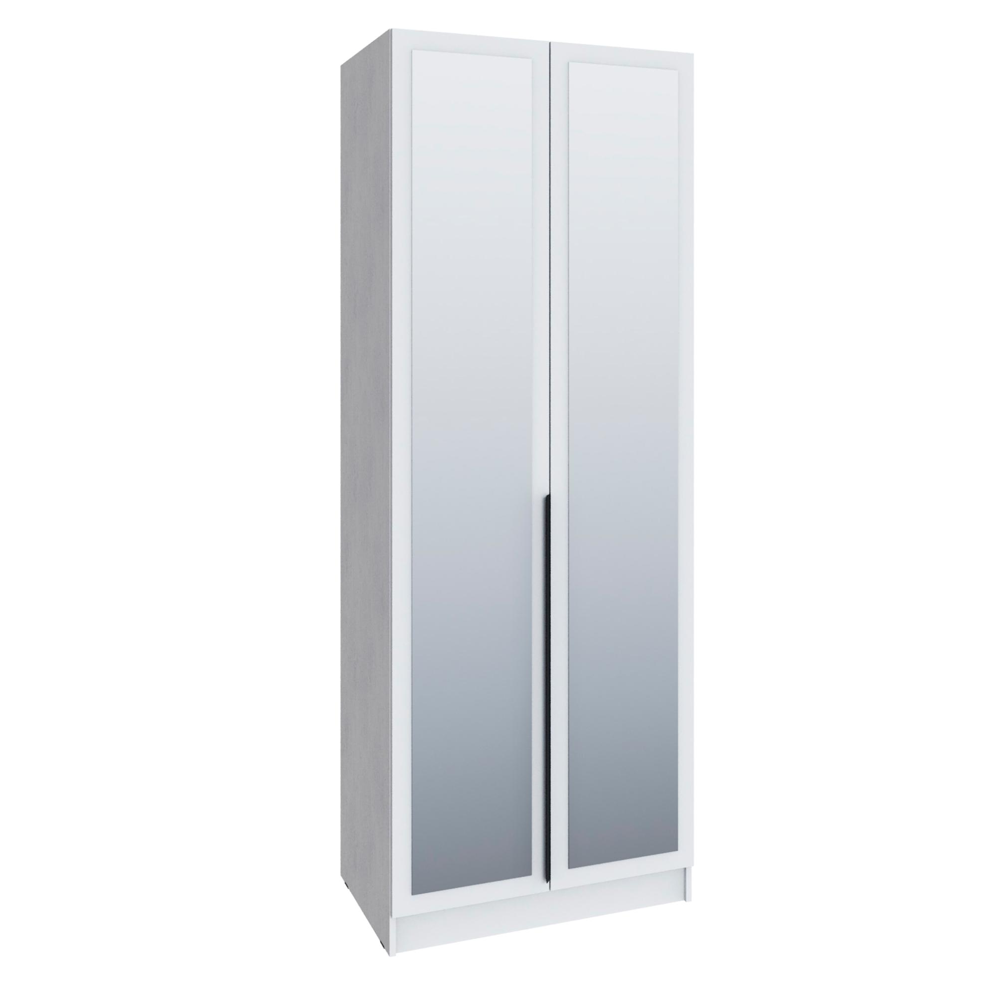 Шкаф Мадрид (0,85) с зеркалом белый