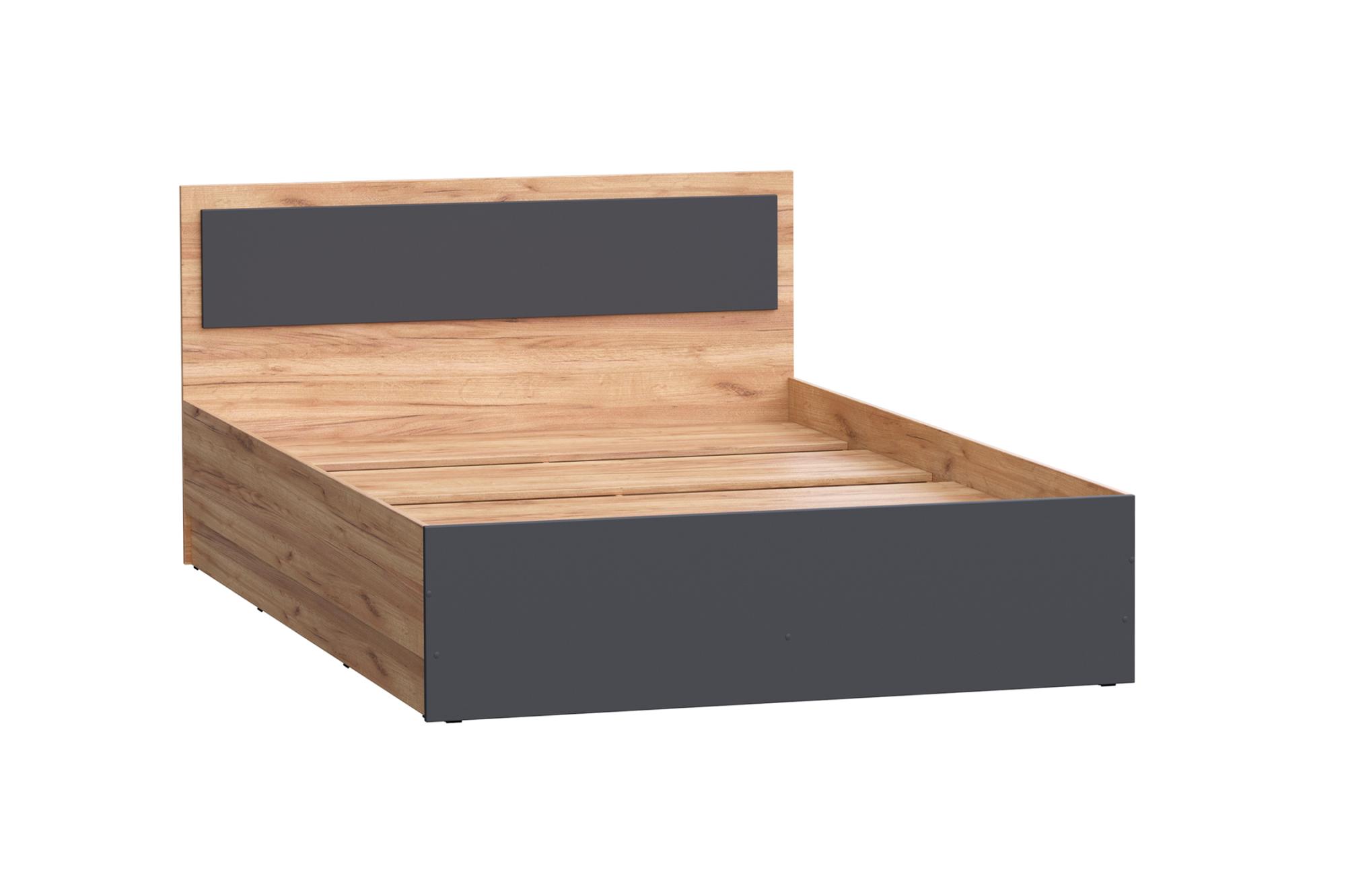 Кровать Мартина графит / дуб крафт