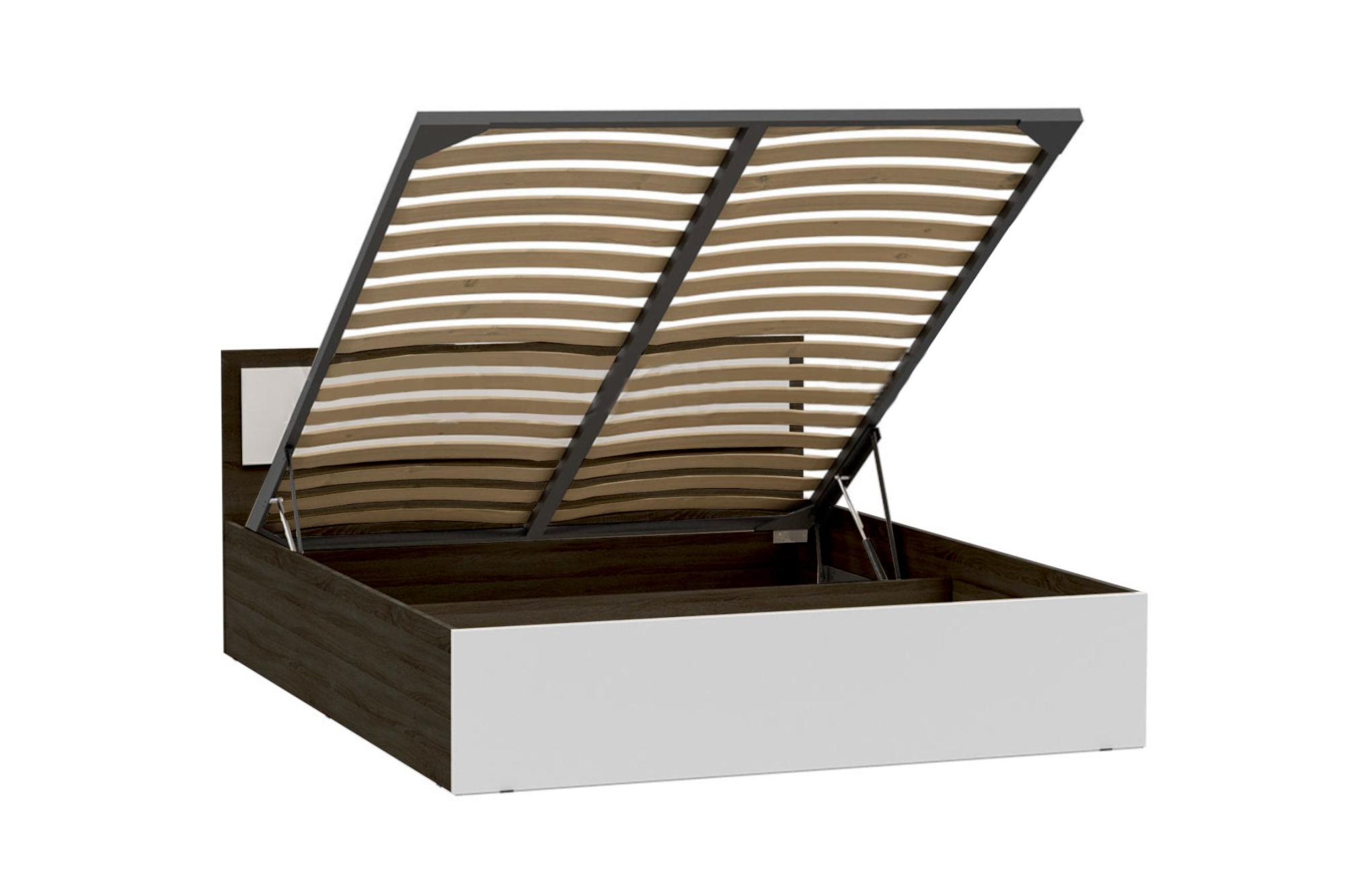 Кровать Мартина с подъемным механизмом белый / венге