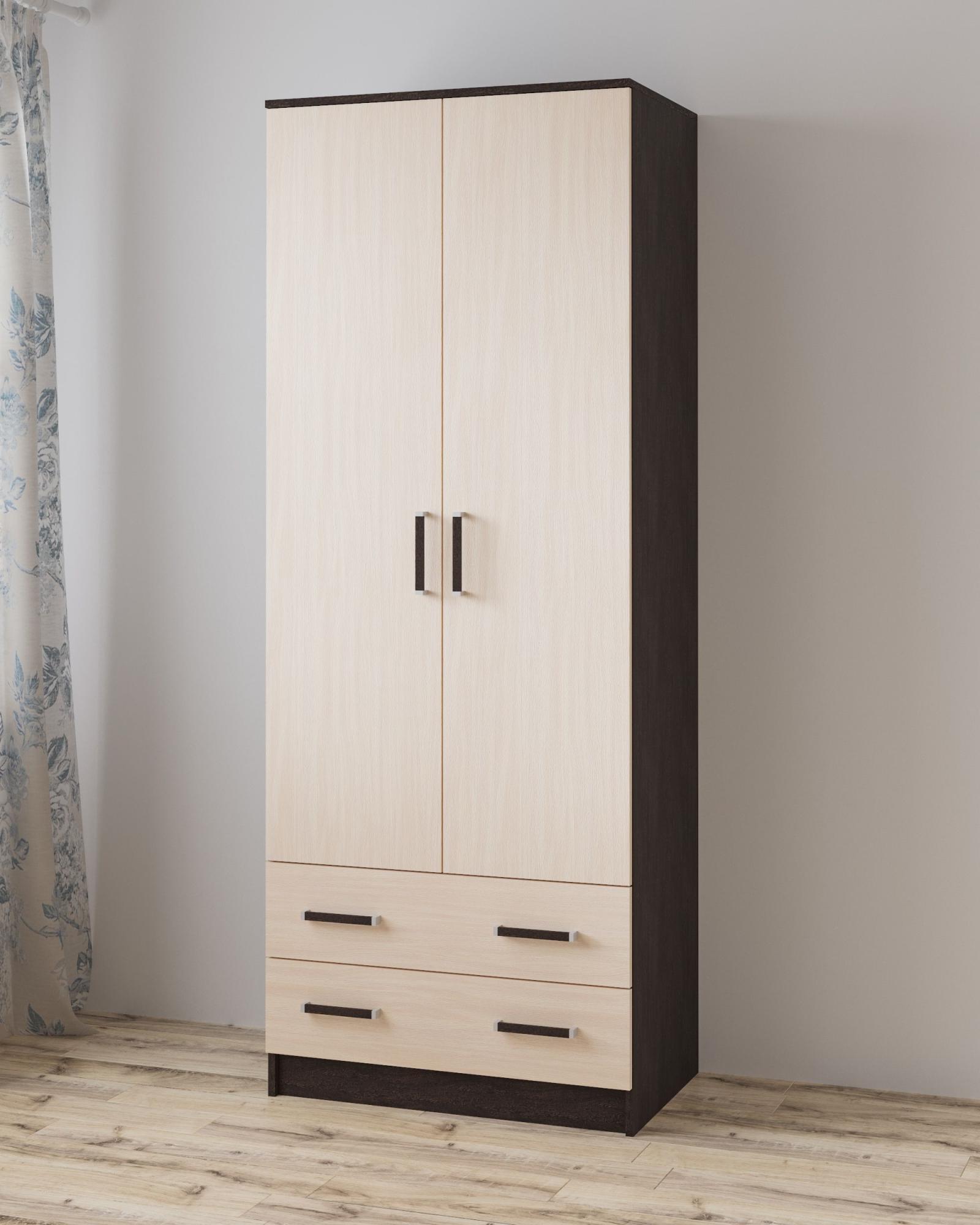 Шкаф Лагуна 80 см, венге/дуб молочный