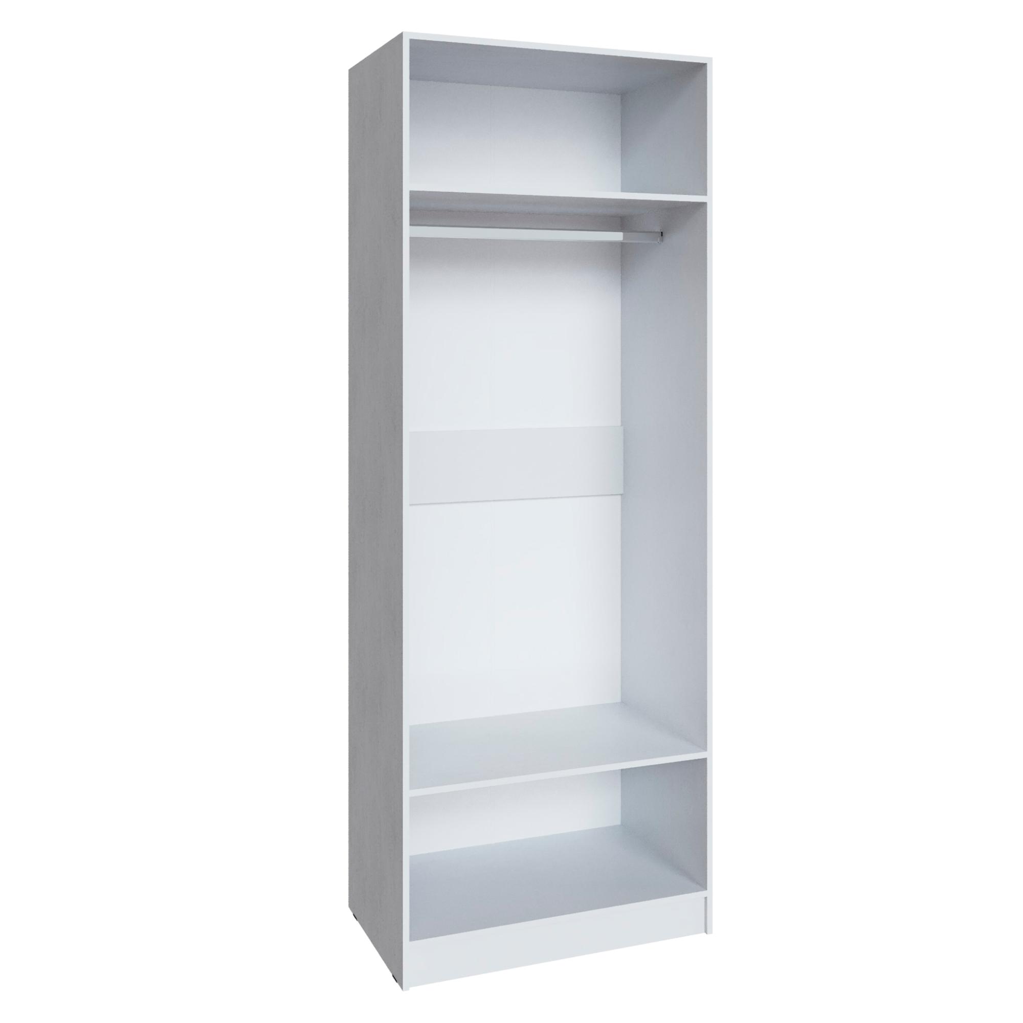 Шкаф Мадрид (0,85) с зеркалом белый