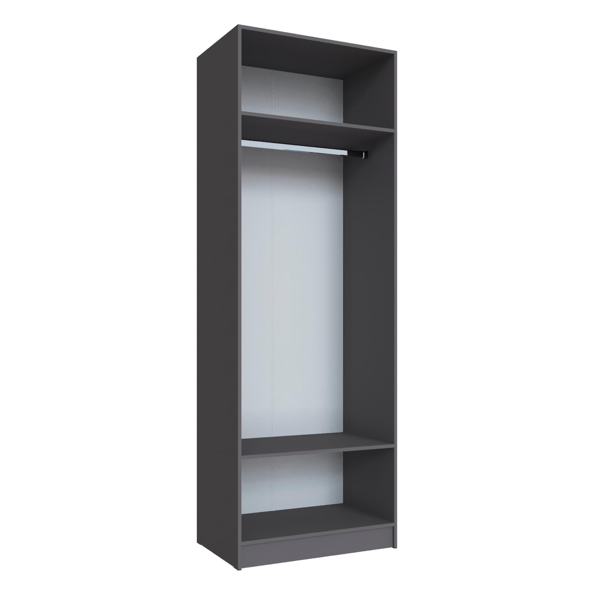 Шкаф Мадрид (0,8) с зеркалом графит серый