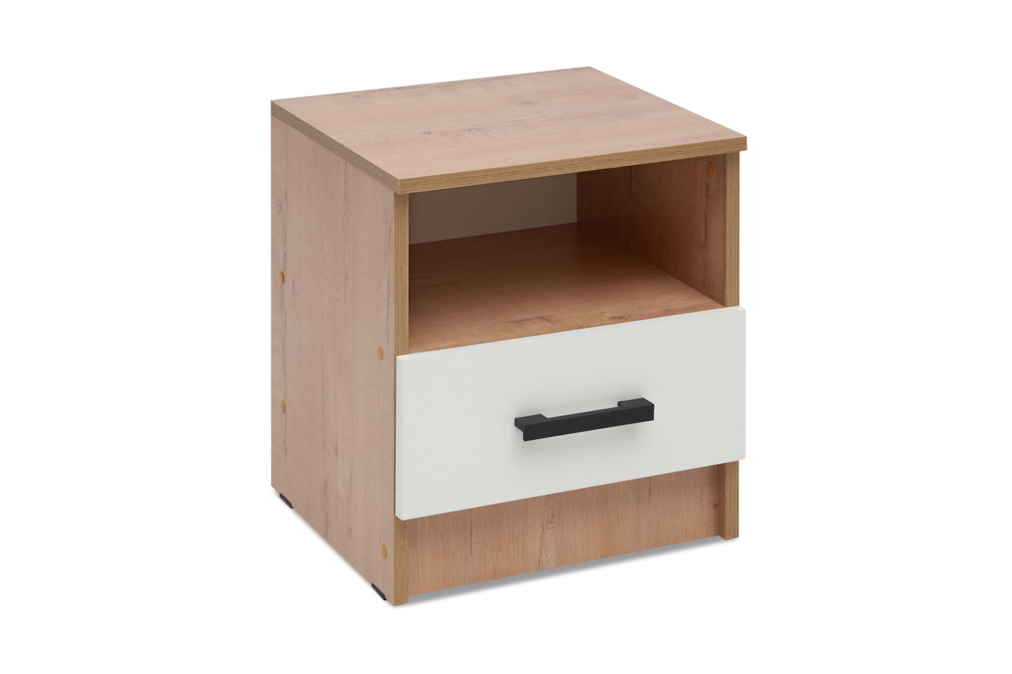 Тумба прикроватная Эко дуб вотан / белый